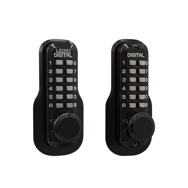 Mechanical Keyless Digital Combination Deadlocking Spring Latch Lock Double Combination Oil Rubbed B